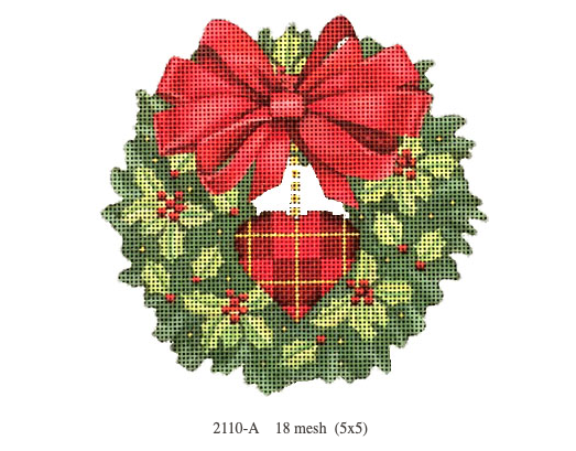 Canvas HOLLY WREATH  2110A