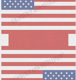 Canvas AMERICAN FLAG LARGE TOILETRIES6 BAG  15.5 X 20 MB SANDY