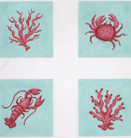 Canvas CRUSTACEAN COASTER SET  COP16