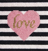 Canvas LOVE & STRIPES LEVEL 1 KIT  INCLUDES FIBERS, CANVAS AND GUIDE