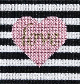 Canvas LOVE & STRIPES LEVEL 2 KIT  INCLUDES FIBERS, CANVAS AND GUIDE