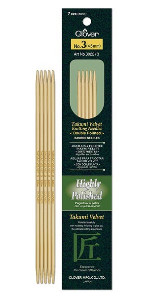 Takumi Bamboo Knitting Needles Double Pointed (7) No. 10.5