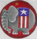 Canvas PATRIOTIC ELEPHANT  63D