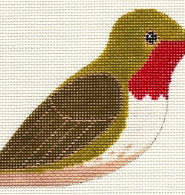Canvas RUBY THROATED HUMMINGBIRD CLIP-ON BIRD LL306Q