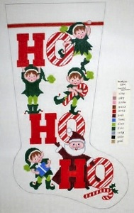 Canvas HO HO HO STOCKING  XS7146