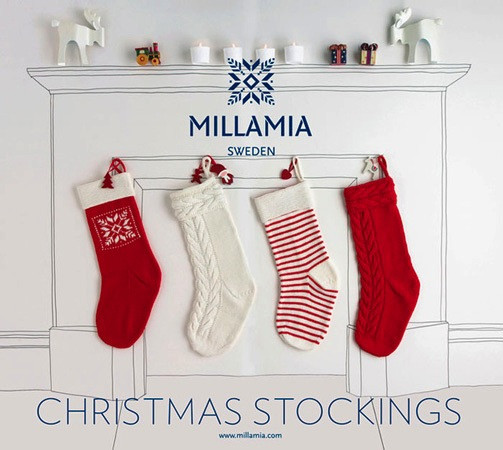 Yarn MILLAMIA STOCKING KIT - CANDY CANE STRIPE WHITE/RED  SALE    REG $49.50