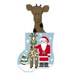 Canvas GIRAFFE SANTA STUFFER  CM512