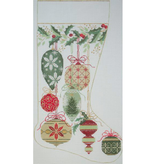 Canvas NATURAL ORNAMENTS STOCKING  2578