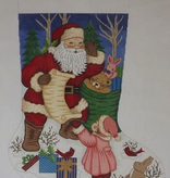 Canvas LITTLE GIRL WITH SANTA  7282