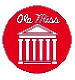 Canvas OLE MISS ORNAMENT  BT165