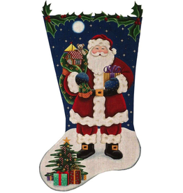 Needlepoint Handpainted Labors of Love Christmas Stocking Ice Fishing Santa  – CL Needlepoint