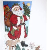 Canvas SANTA WITH ANIMALS   CS7201