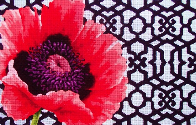 Canvas POPPY AND TRELLIS  KB383