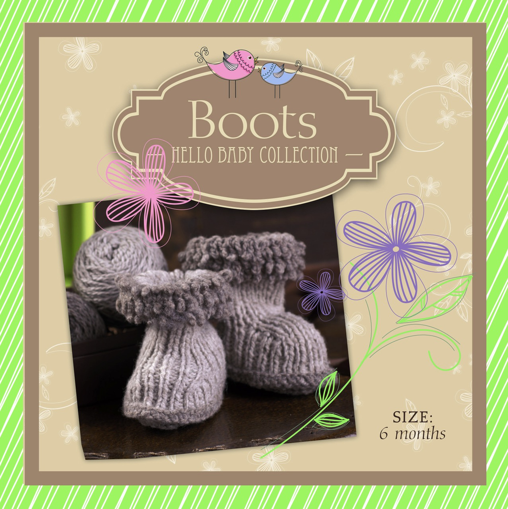 Yarn HELLO BABY WOOL BOOTIES KIT