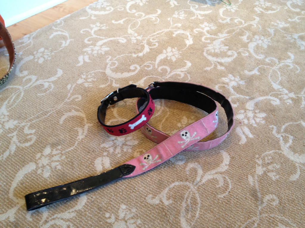 Canvas DOG COLLAR AND LEASH - ANOTHER USE FOR A BELT CANVAS