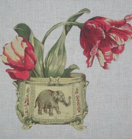 Canvas ELEPHANT VASE  SB141