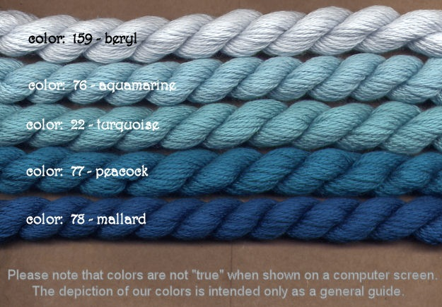 Fibers Silk and Ivory  - 22  TURQUOISE