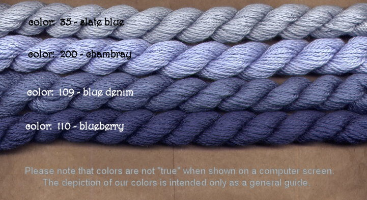 Fibers Silk and Ivory  109   BLUE DENIM