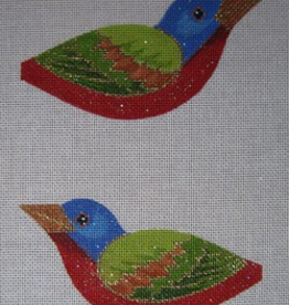 Canvas PAINTED BUNTING CLIP-ON BIRD  300I