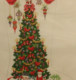 Canvas CHRISTAMS TREE WITH SANTAS  CS143
