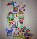 Canvas SANTA ORNAMENTS STOCKING  CS7276