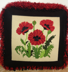 Canvas POPPIES PILLOW FINISHING BY MARLENES