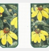 Canvas YELLOW ECHINACEA EYEGLASS CASE WG12029E