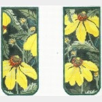 Canvas YELLOW ECHINACEA EYEGLASS CASE WG12029E