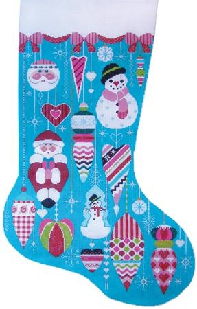 Canvas GLITZY ORNAMENT STOCKING CS46