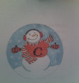 Canvas CLEMSON SNOWMAN  664