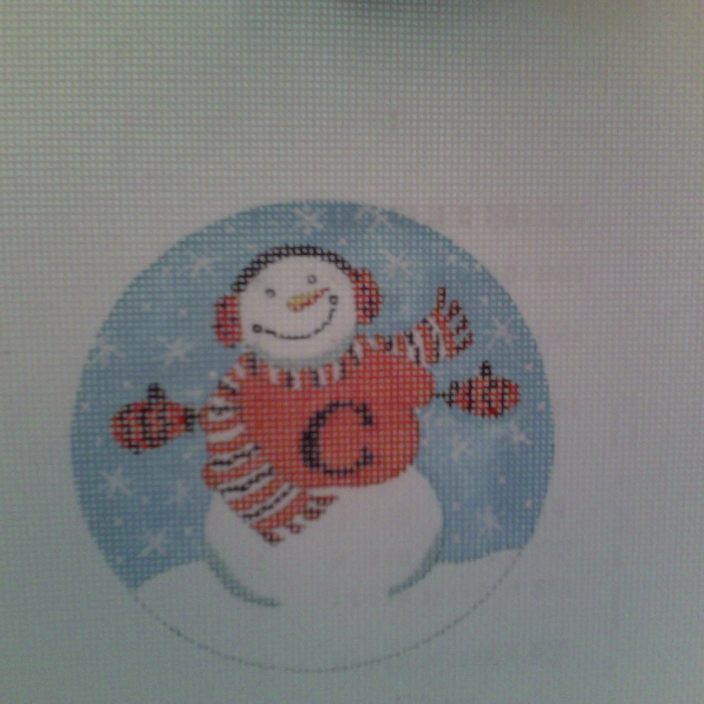 Canvas CLEMSON SNOWMAN  664