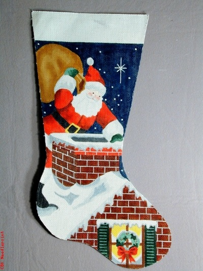 Canvas SANTA ON HOUSETOP  XS2318