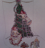 Canvas ANGELS AND GARLANDS STOCKING 2150