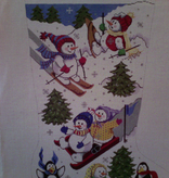 Canvas PLAYFUL SNOWMEN  601B