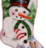 Canvas SNOWMAN STOCKING CS251A  SALE  REG $134