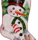 Canvas SNOWMAN STOCKING CS251A