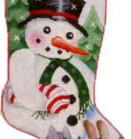 Canvas SNOWMAN STOCKING CS251A  SALE  REG $134