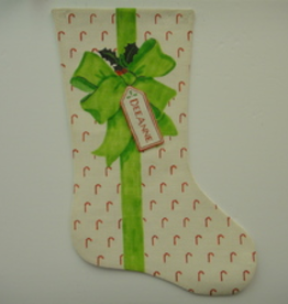 Canvas BOWS AND RIBBONS STOCKING XS3B