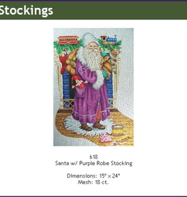 Canvas SANTA IN PURPLE ROBE  618