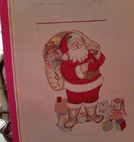 Canvas SANTA WITH TOYS GIRL  CS46