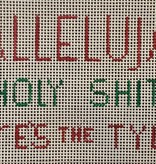 Canvas HALLELUJAH, HOLY SHIT  DS41