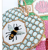 Canvas FANCY HEART SERIES - BEE  FH01  WITH STITCH GUIDE