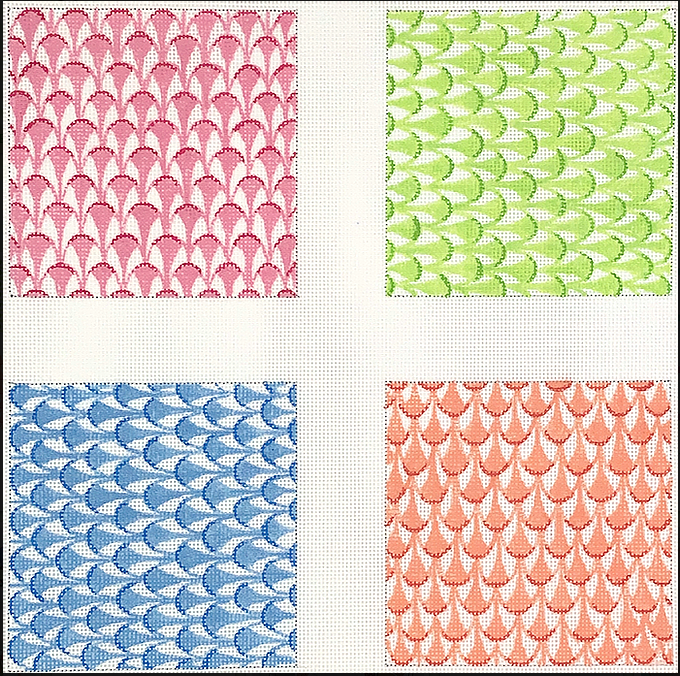 Canvas HEREND INSPIRED FISHNET COASTERS C0445