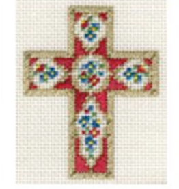 Canvas BURGANDY CROSS  DW1704