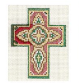 Canvas BURGANDY ENAMEL CROSS  DW1720