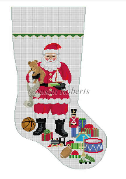 Canvas SANTA WITH BOY TOYS  3217