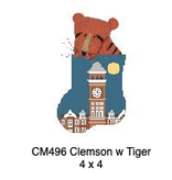 Canvas CLEMSON TILLMAN HALL WITH TIGER  CM496