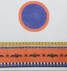 Canvas HALLOWEEN BATS HINGED BOX  WITH HARDWARE FSR59