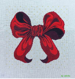 Canvas RED BOW  KB23   12X12"