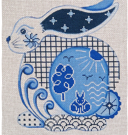 Canvas BLUE AND WHITE BIG BUNNY  42204